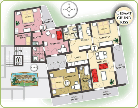 Grundrisse Ferienwohnungen Bad Wildbad